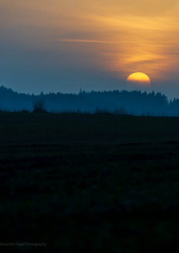 Sonnenuntergang Flughafen Hof-Plauen